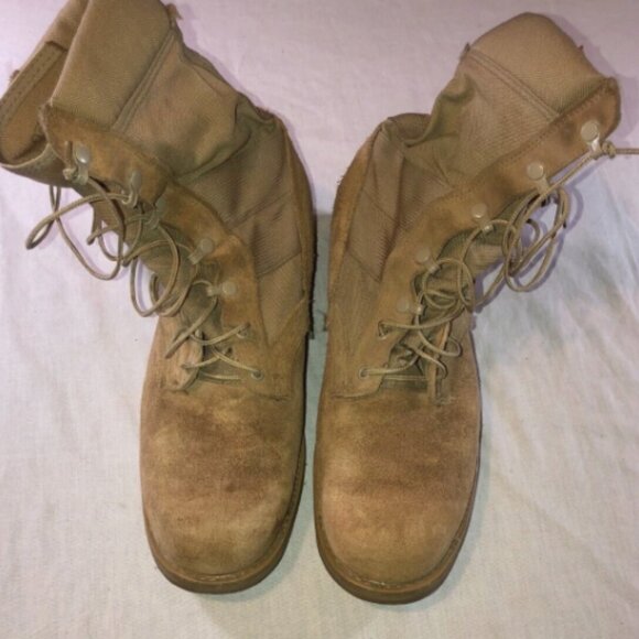USGI TAN COMBAT LIGHTWEIGHT HOT WEATHER MILITARY sz10.5R TACTICAL BOOTS JD 32 main image 11